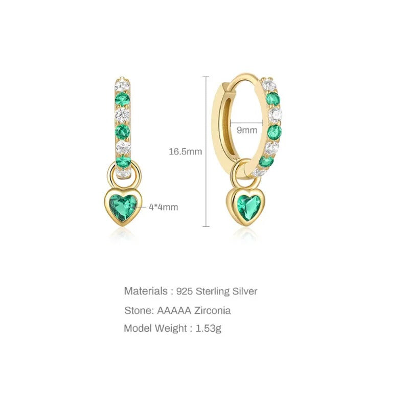 Naya Emerald Green Hoops Earrings