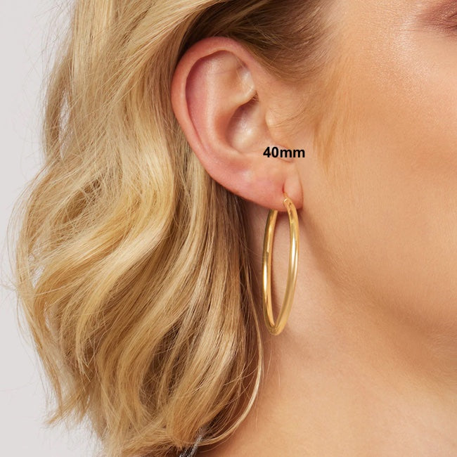 Prema Hoops | Waterproof 18K Gold 20mm To 70mm