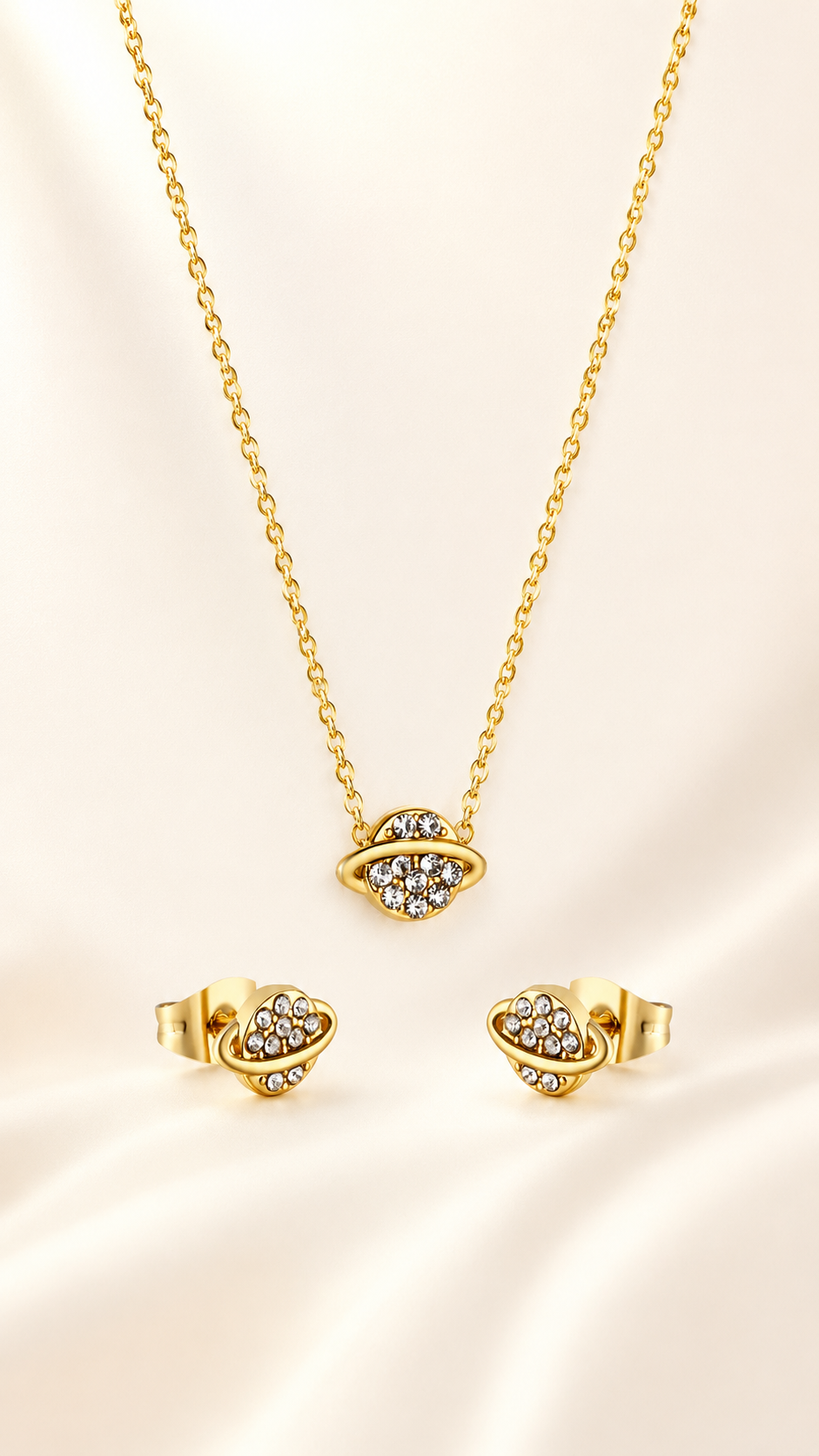 Evander	Necklace 50cm & Earrings Set-	Buy Set or Individually