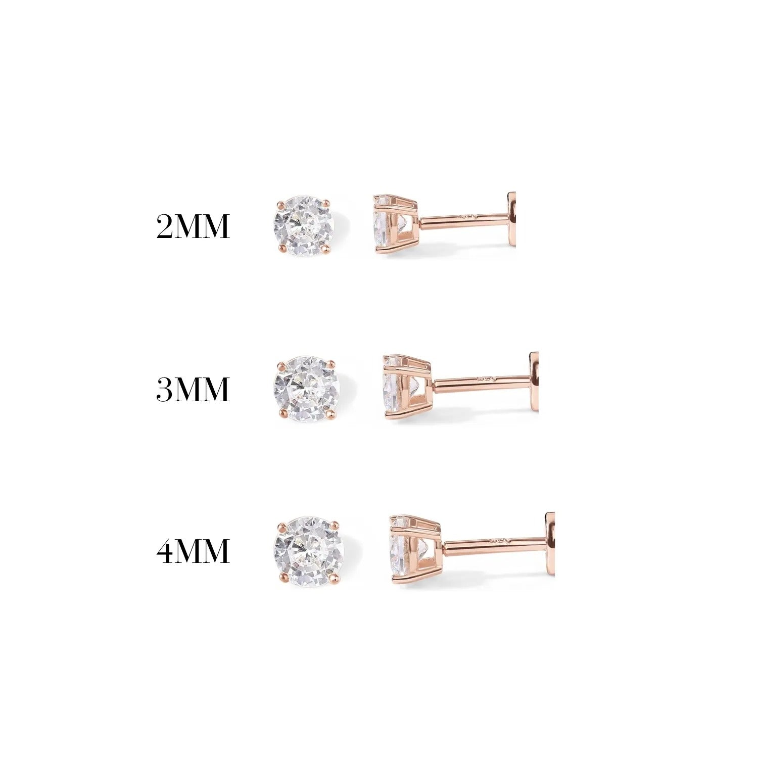Deya Crystal Screw Back Studs Earrings