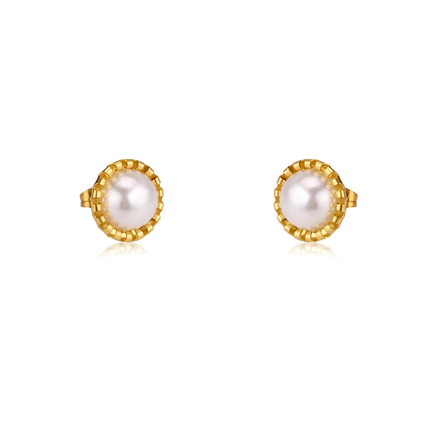 Kiki White Pearl Encased Medallion Set | Buy Set or Individual