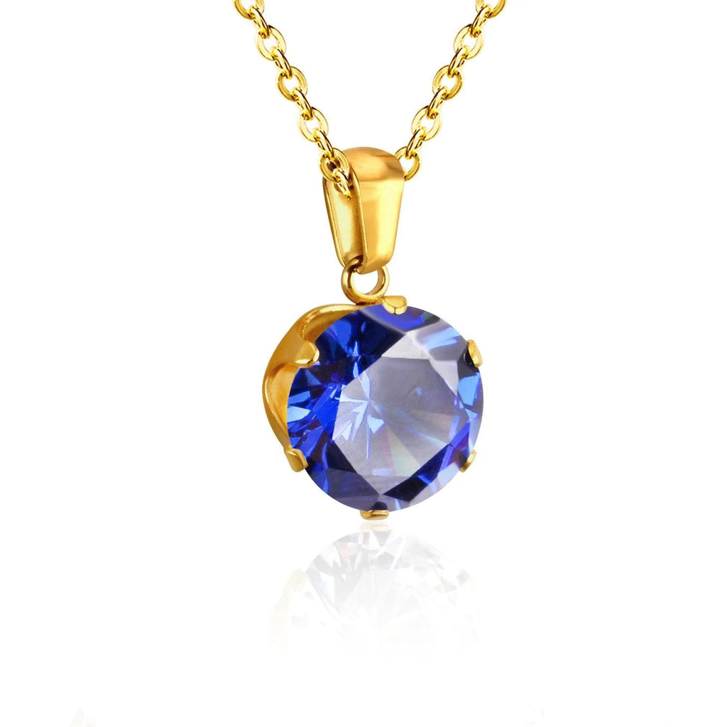 Aelena Brilliant Blue Sapphire Solitaire Set | Buy Set or Individual