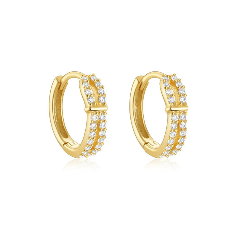 Garland Crystal Double Strand Hoops