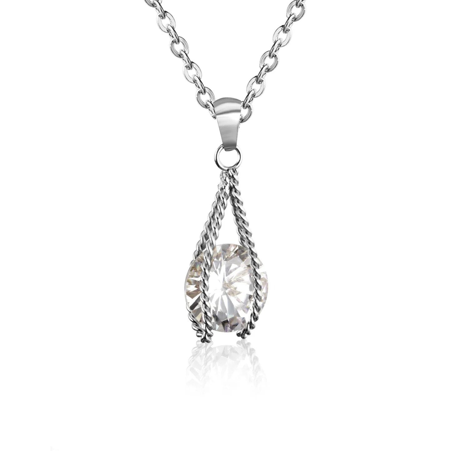 Layla Teardrop Caged Brilliant Crystal Set | Buy Set or Individual