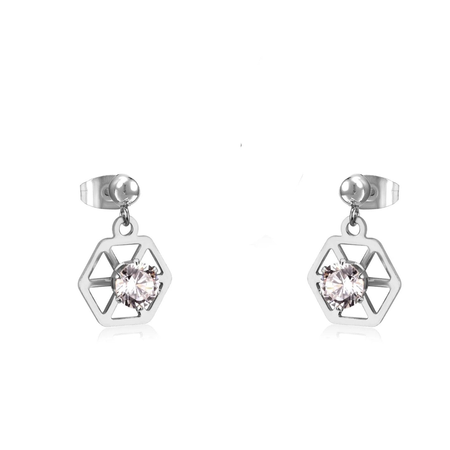 Hadley Geometric Hexagon Caged Crystal Set | Buy Set or Individual