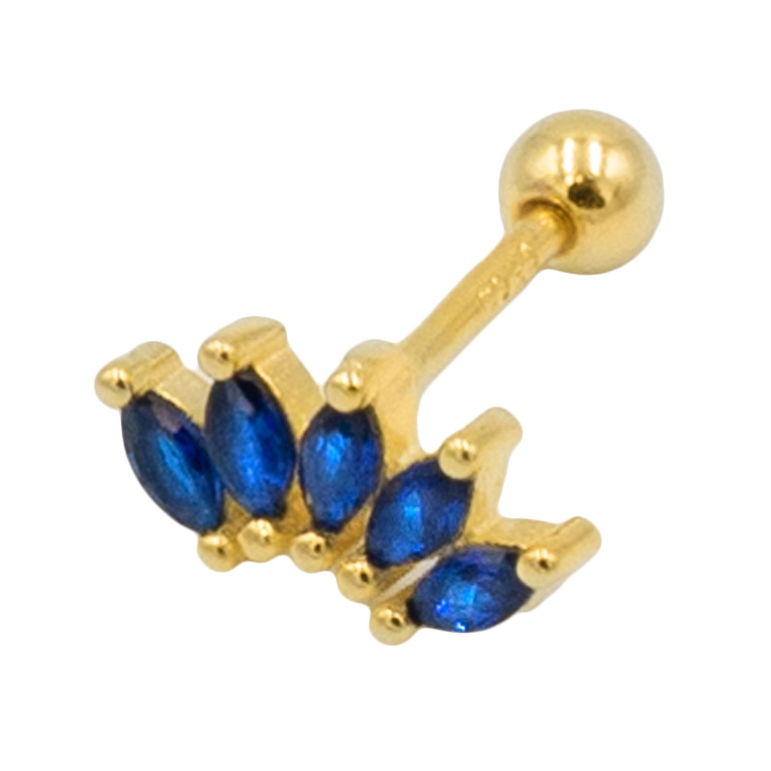 Feya Blue Sapphire Screw Back Studs Earrings