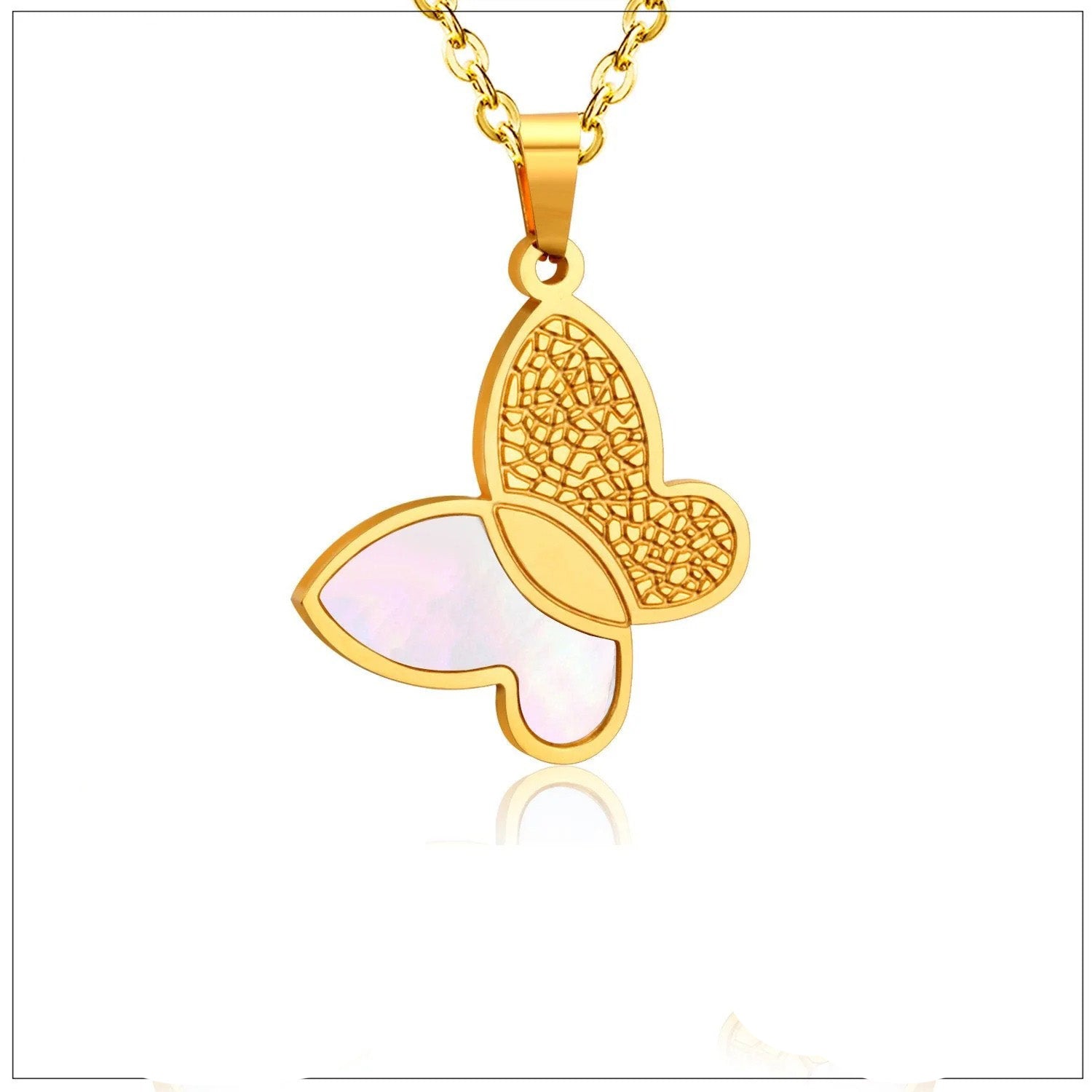 Minnie Lustrous Pearl Inlay Butterfly Set | Buy Set or Individual