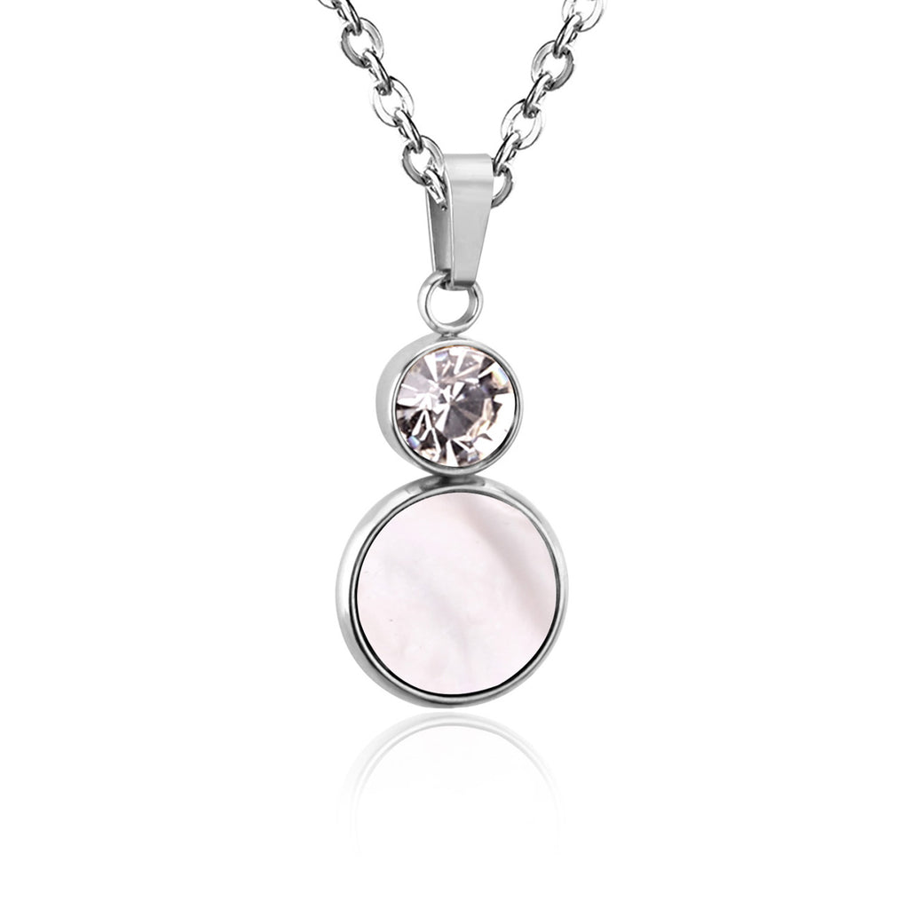 Bella Round Pink Enamel Set with CZ Accent | Buy Set or Individual