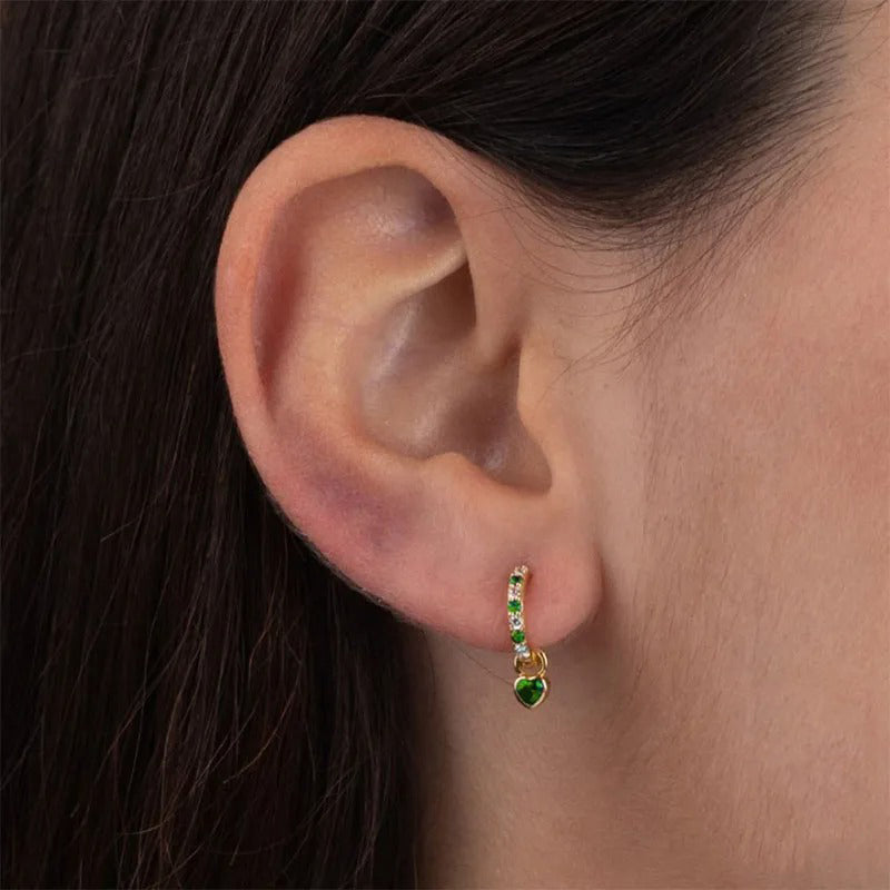Naya Emerald Green Hoops Earrings