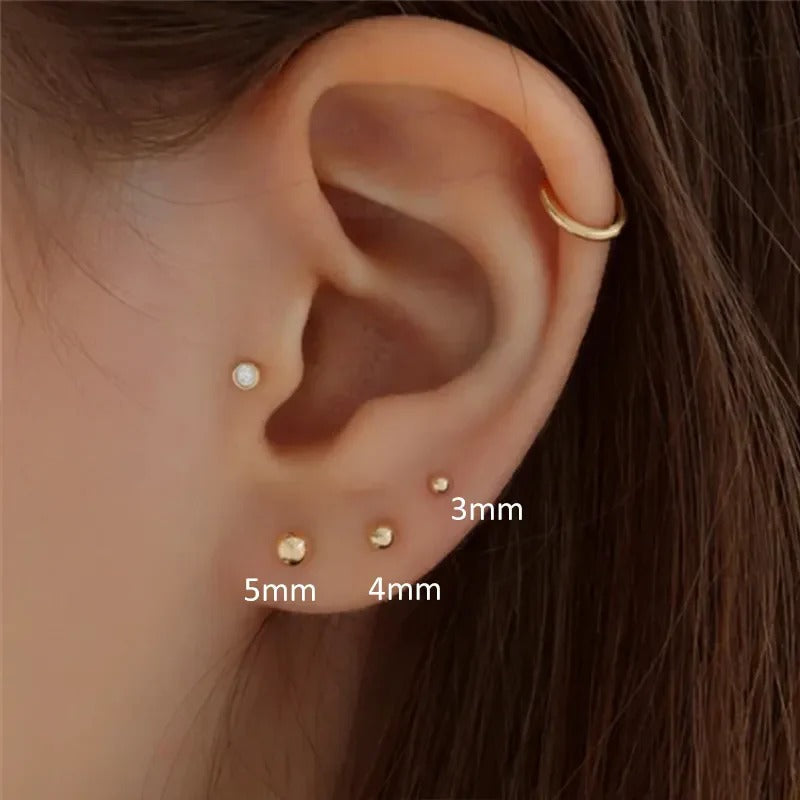 Liora Ball Screw Back Studs Earrings