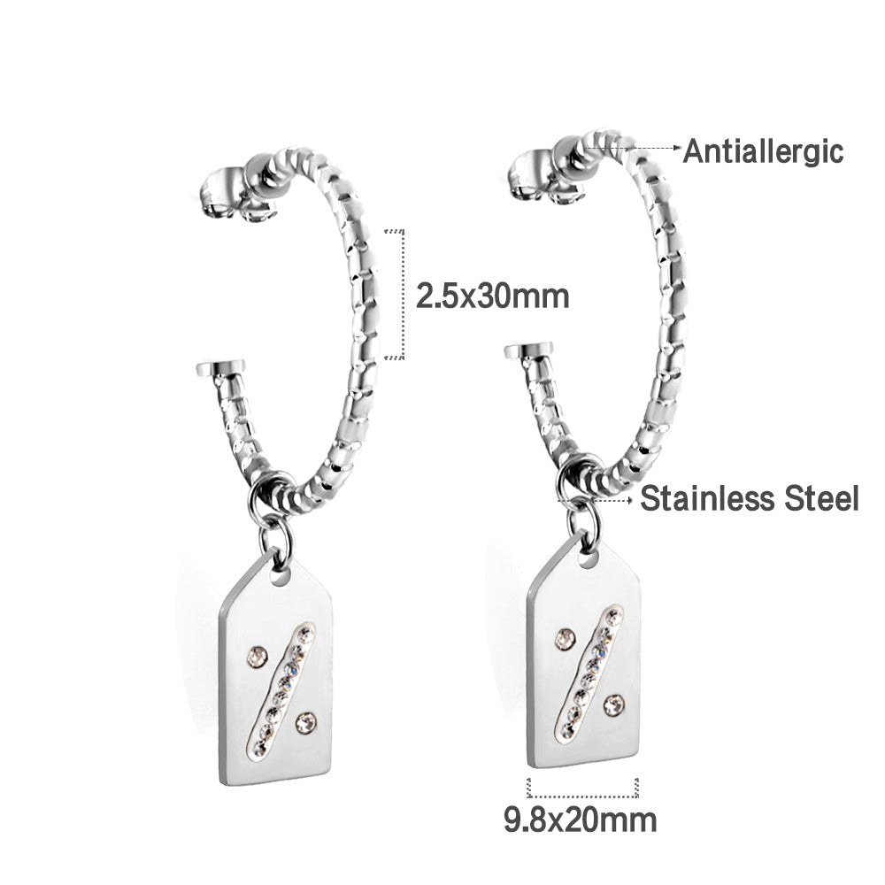 Mara Blade Charm Hoops