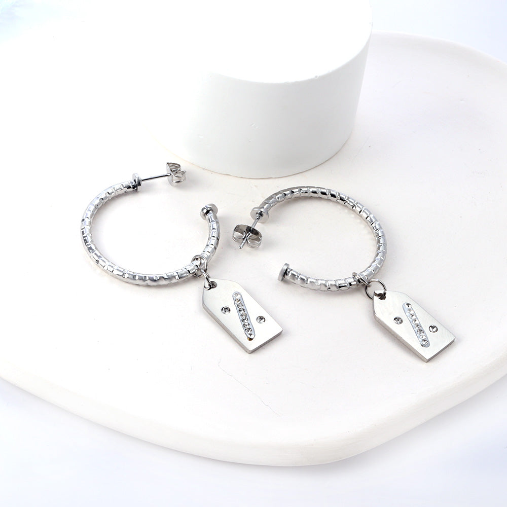 Mara Blade Charm Hoops