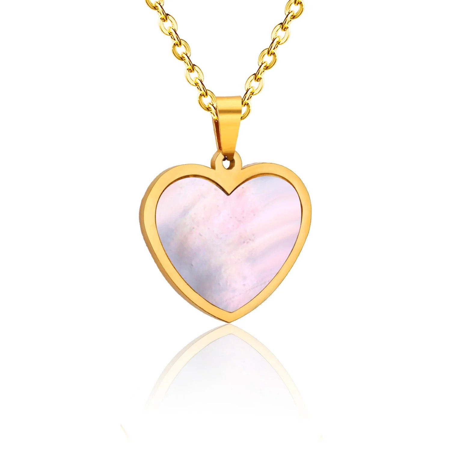 Morgan Radiant Pearl Inlay Love Heart Set | Buy Set or Individual