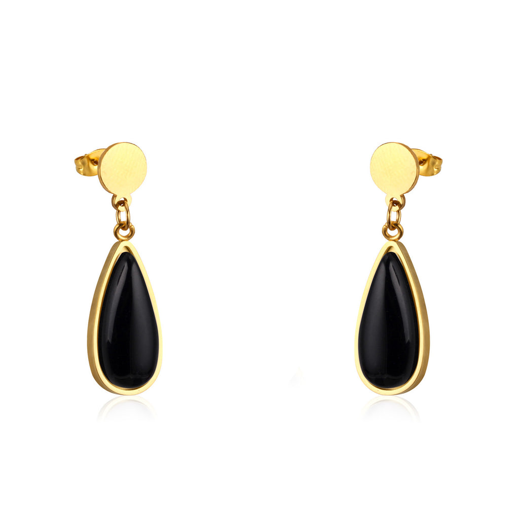 Beatrice Black  Enamel Teardrop Set | Buy Set or Individual