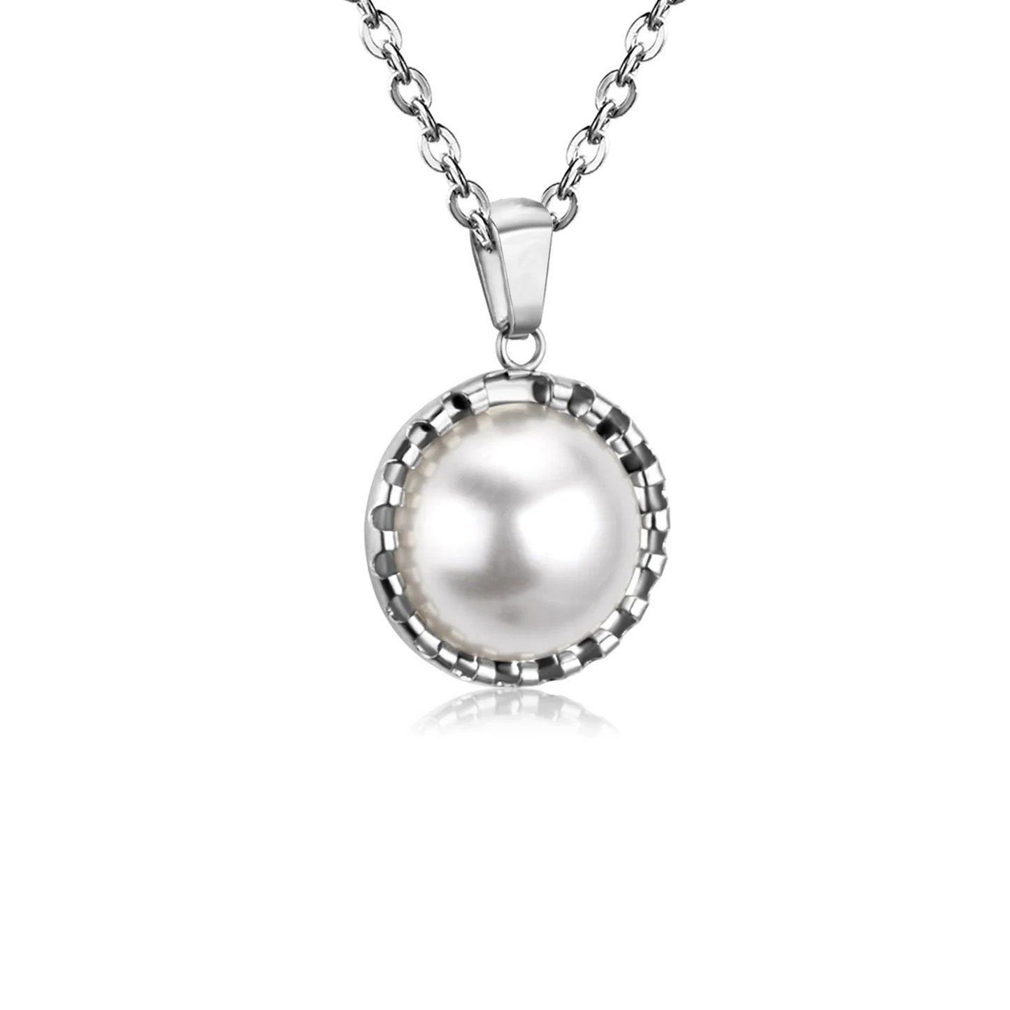 Kiki White Pearl Encased Medallion Set | Buy Set or Individual