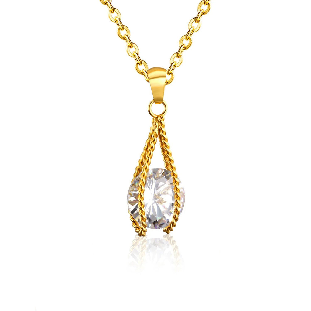 Layla Teardrop Caged Brilliant Crystal Set | Buy Set or Individual