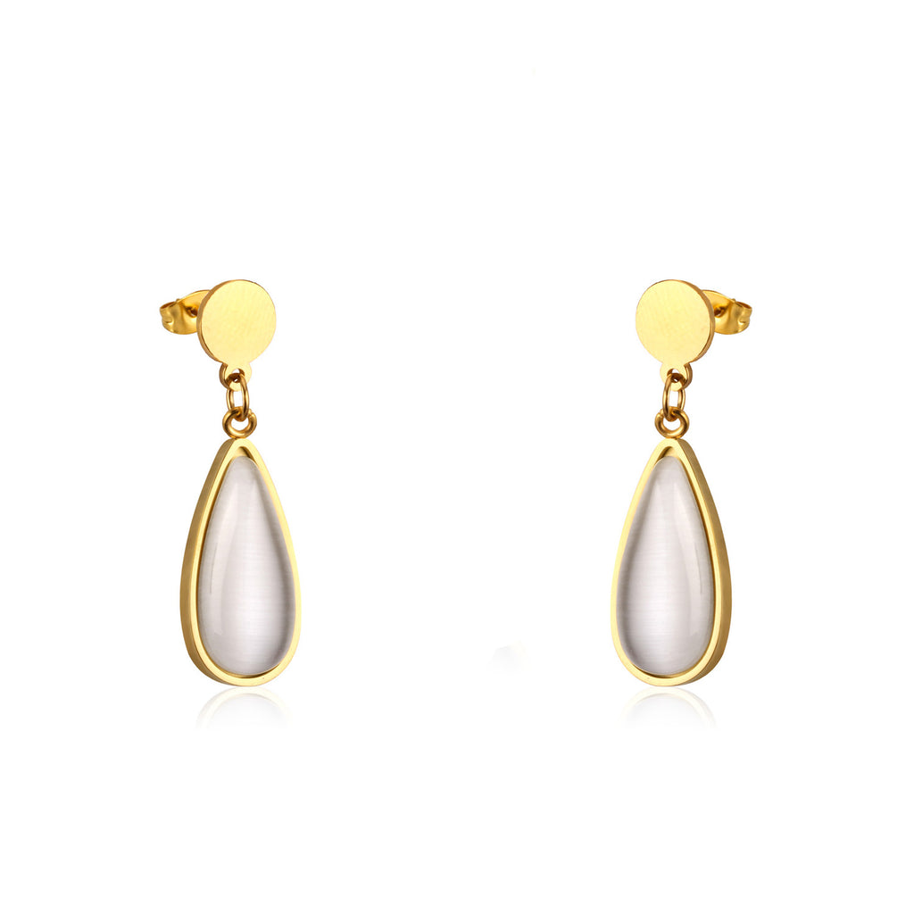 Beatrice White Enamel Teardrop Set | Buy Set or Individual