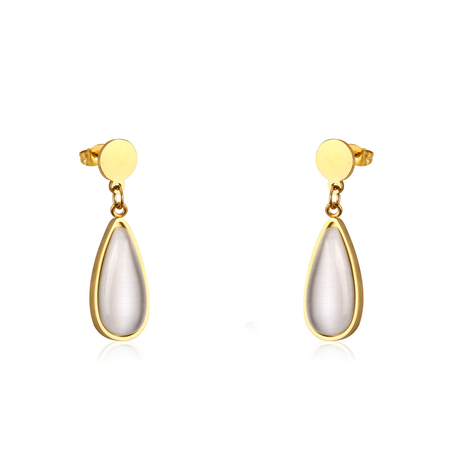 Beatrice White Enamel Teardrop Set | Buy Set or Individual