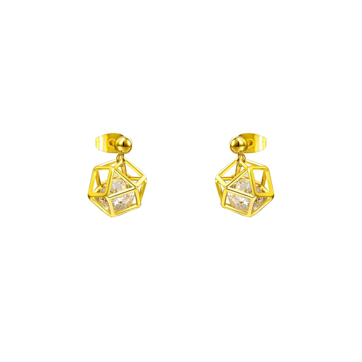 Veda Hexagonal Cage Crystal Set | Buy Set or Individual