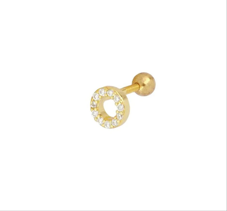 Lysa Crystal Screw Back Studs Earrings