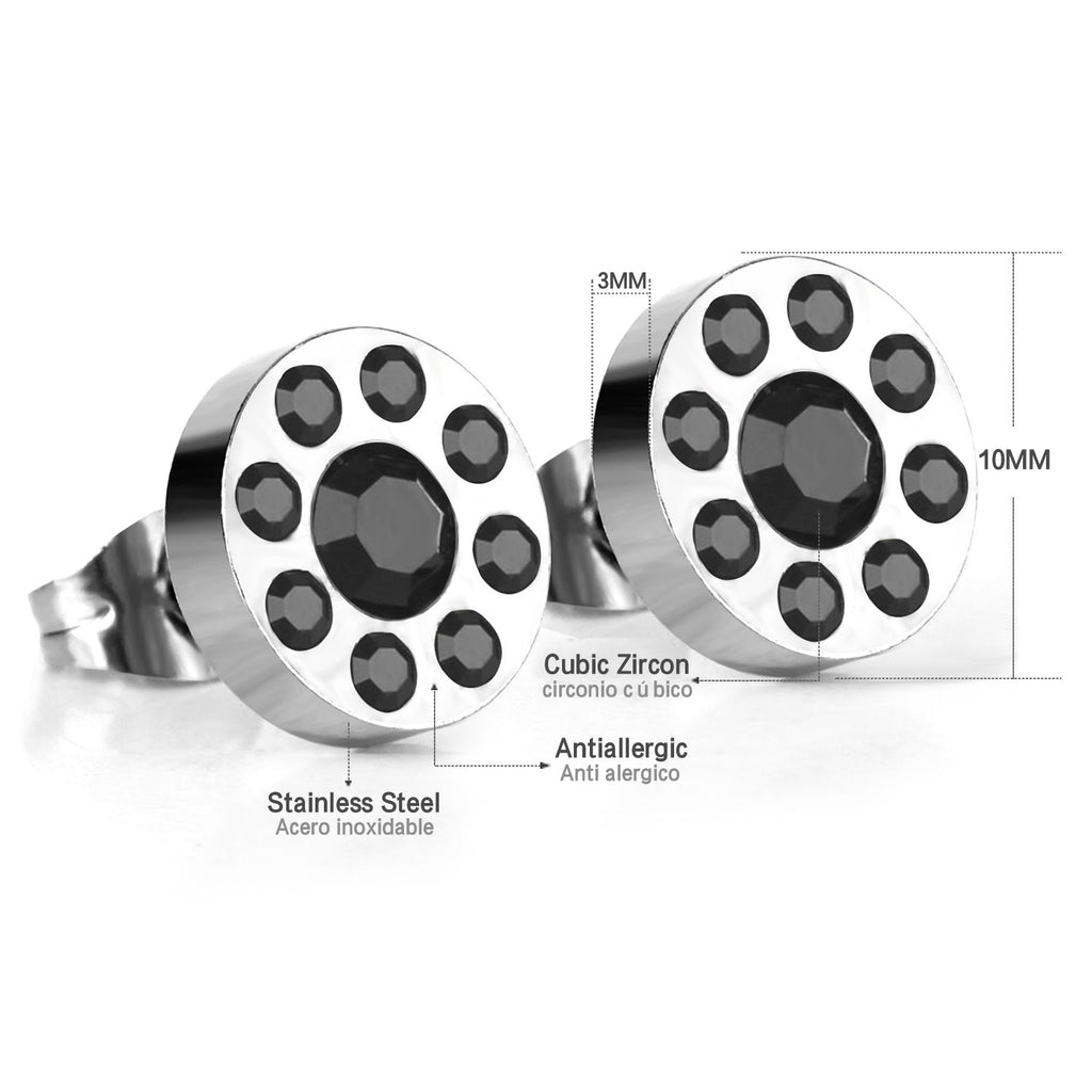 Ioná	Black Stone Round Studs