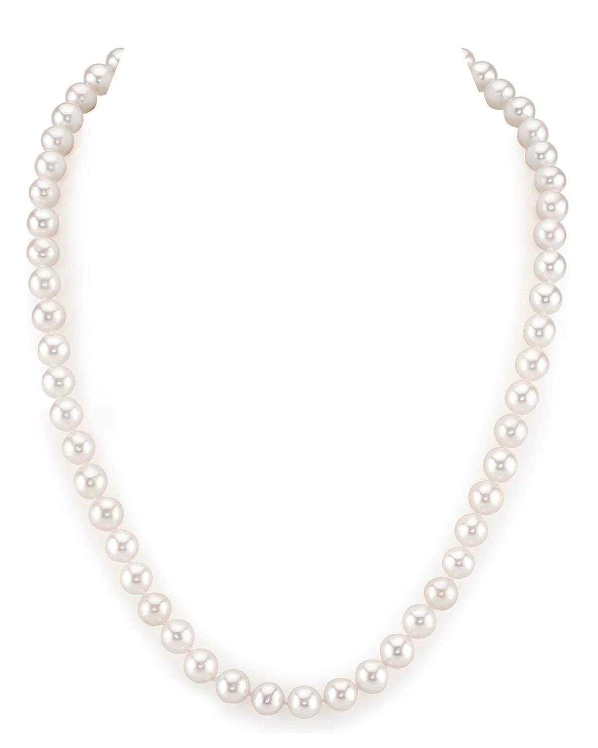 Ridge 925 Sterling Silver AAA Freshwater 9mm Pearls Necklace- 45cm Length