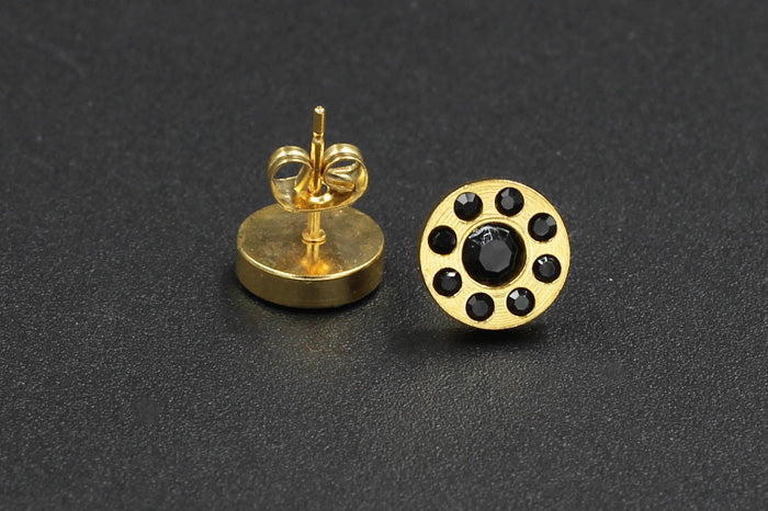 Ioná	Black Stone Round Studs