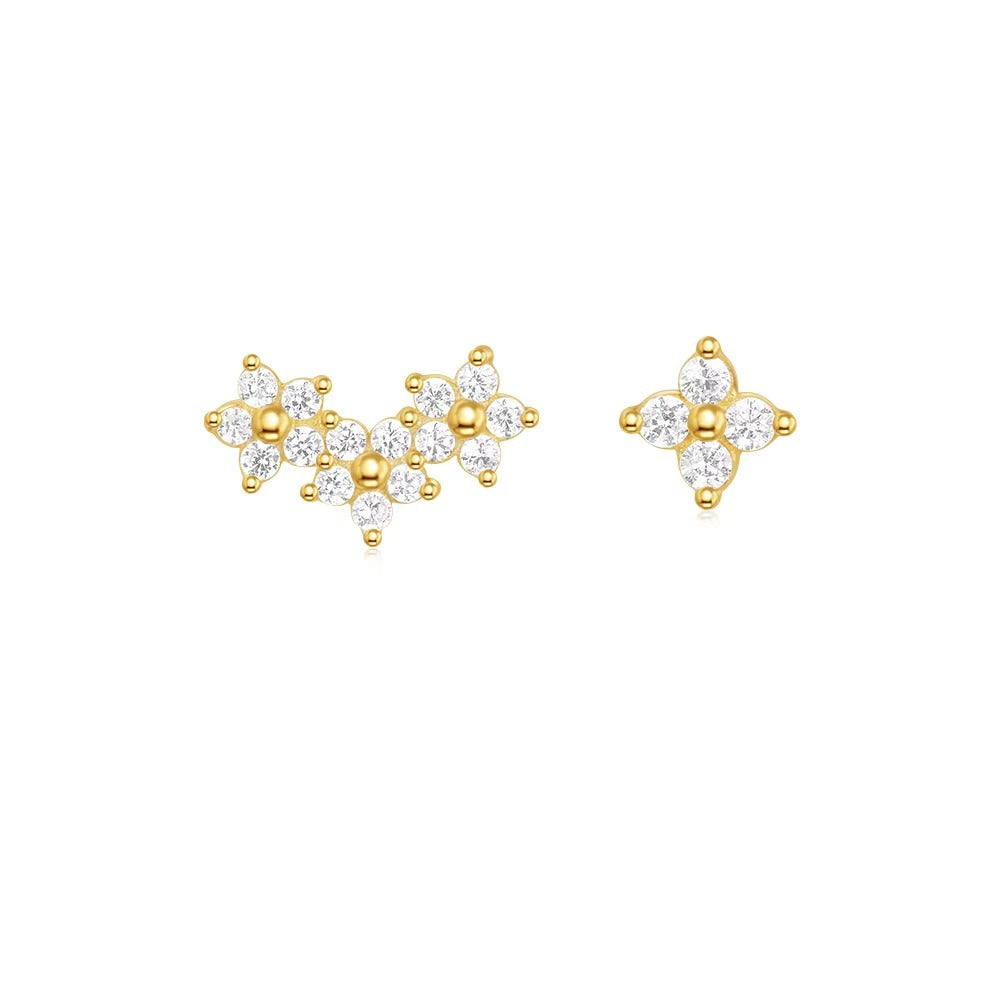 Grandinn Two Sided Crystal Flatback Stud- Single Earring