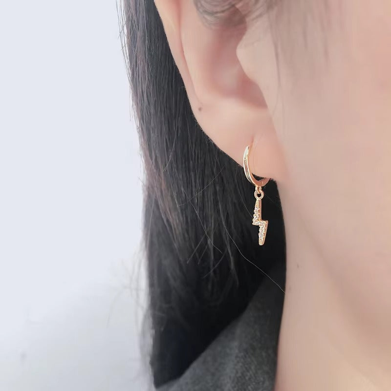 Angelique Lightening Pendant Hoops