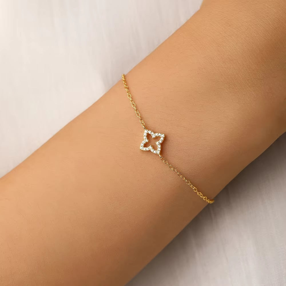 Pauly Crystal Clover  Bracelet