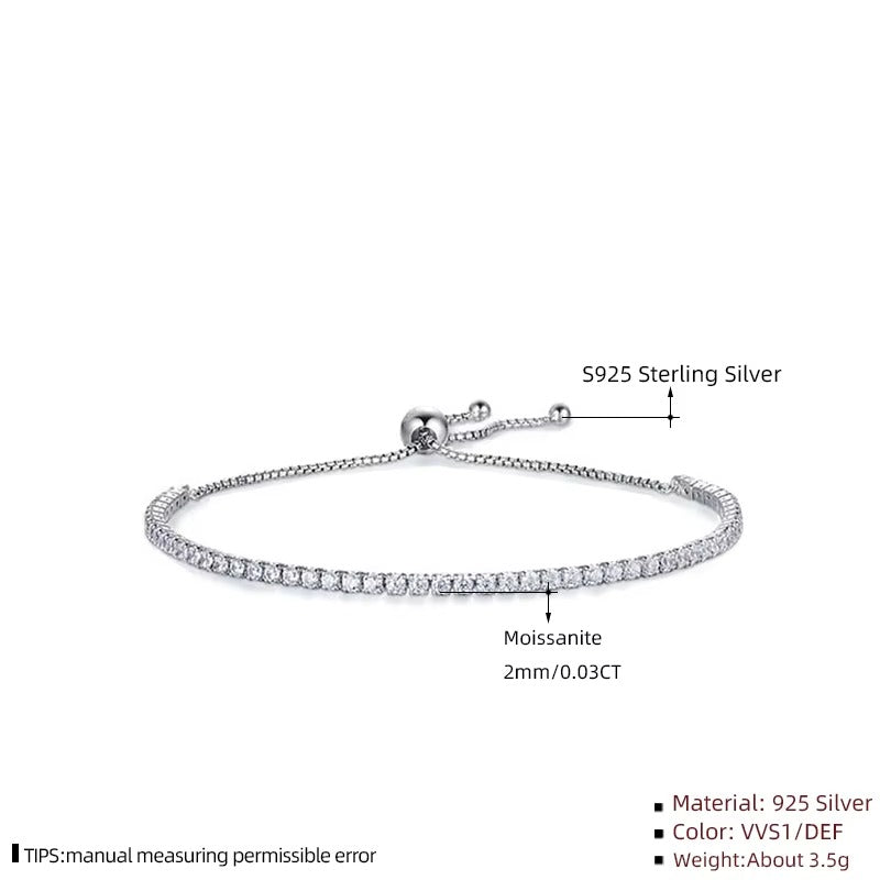 Flourish Timeless Radiance in Moissanite Flow Bracelet