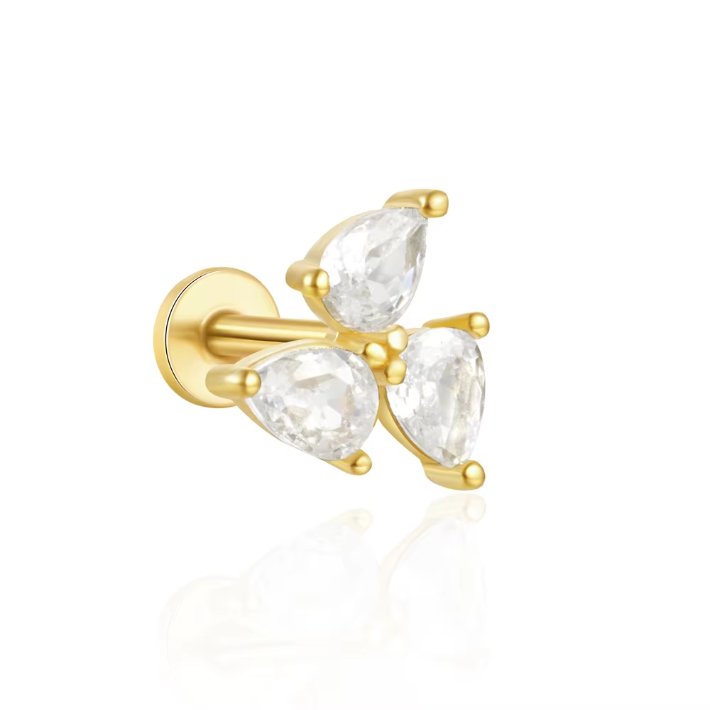 Mirae Crystal	Screw Back Studs Earrings