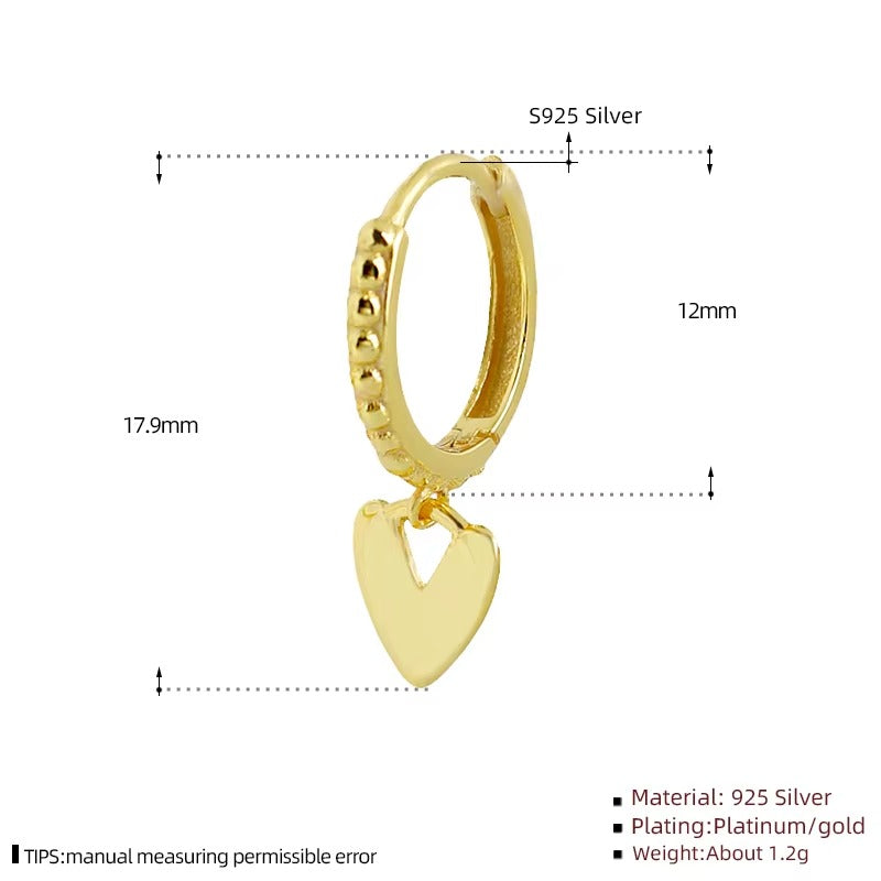 Asteria Heart Pendant Hoops