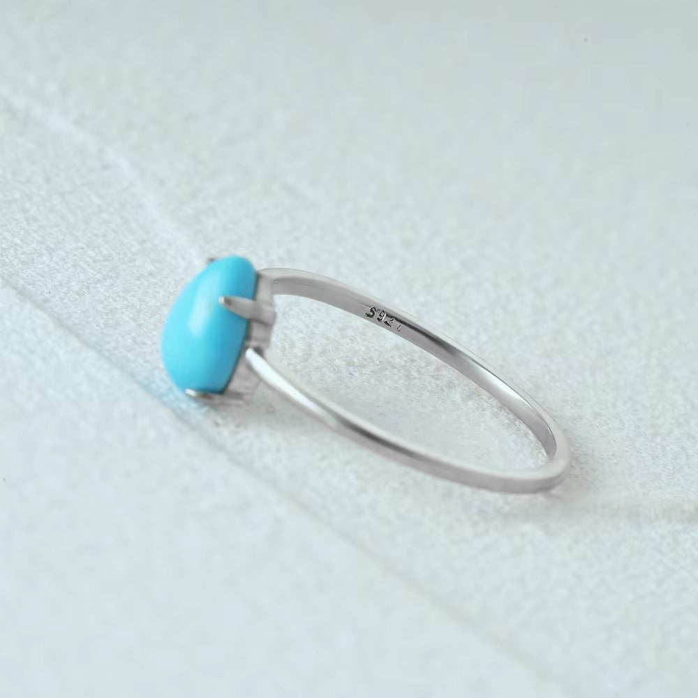 Tample Aquamarine Stone Size #7 Ring