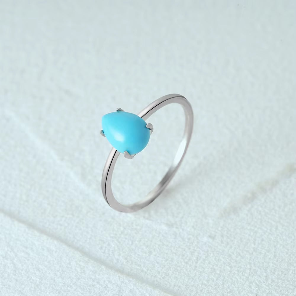 Tample Aquamarine Stone Size #7 Ring