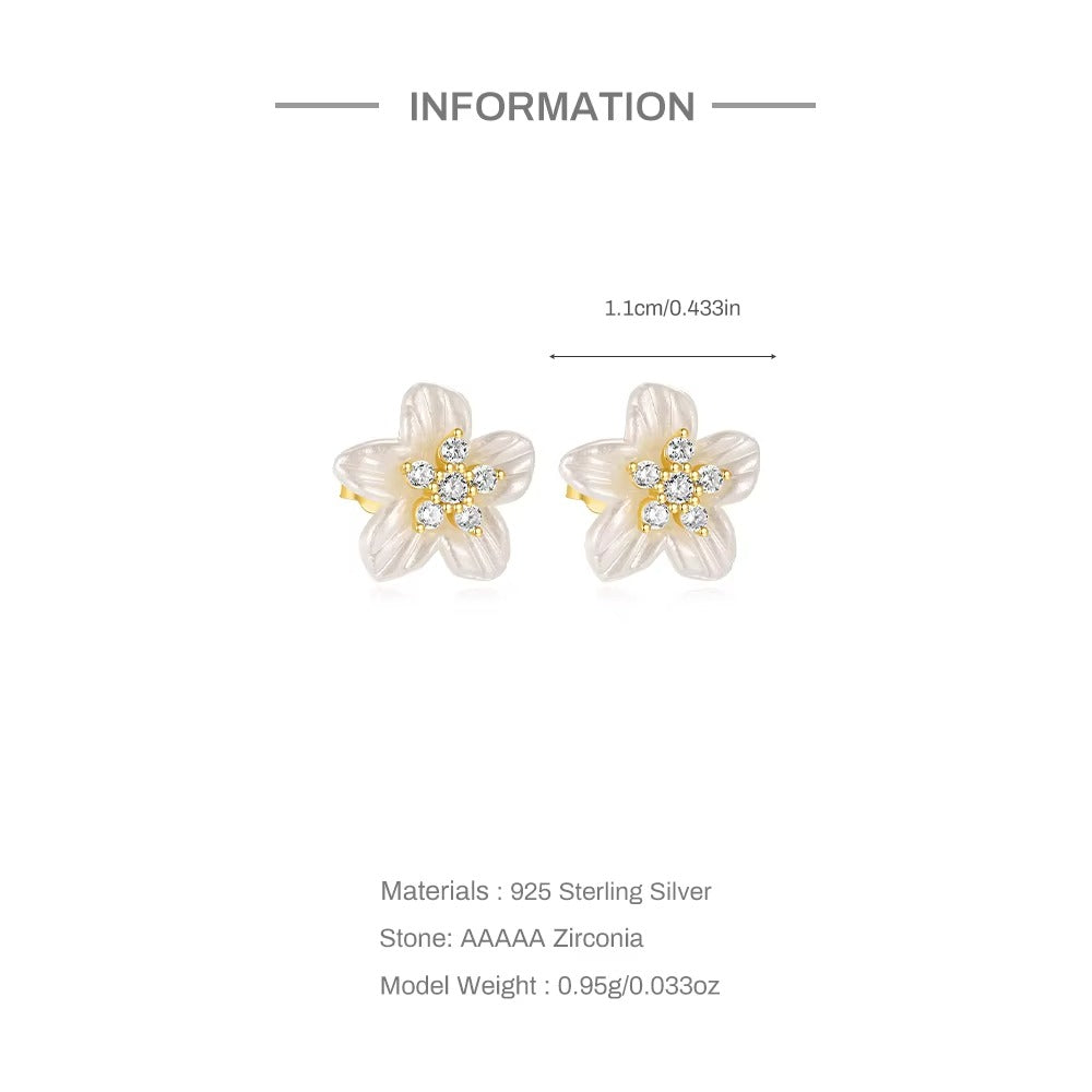 Ulia	Shell Flower Studs