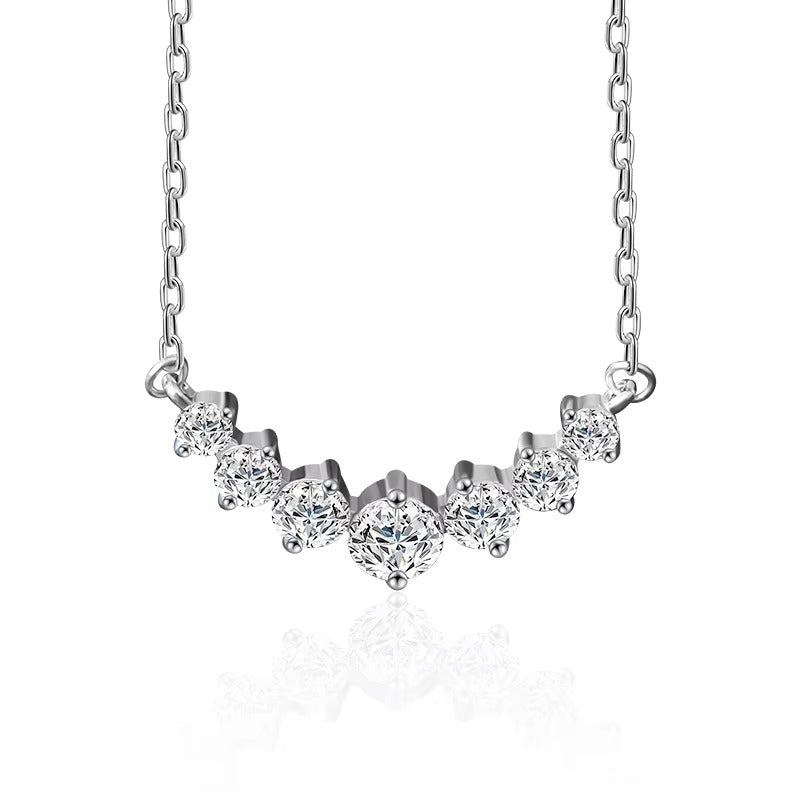 Filigree 1.7 CTW Seven Moissanite Stones Necklace