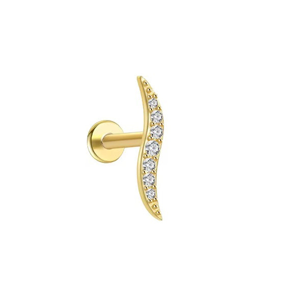 Hampton Crystal Flatback Stud- Single Earring