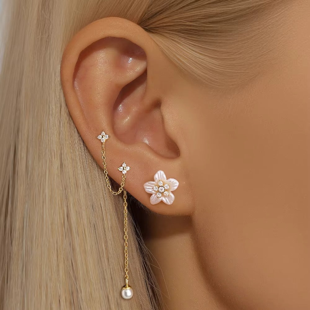 Ulia	Shell Flower Studs
