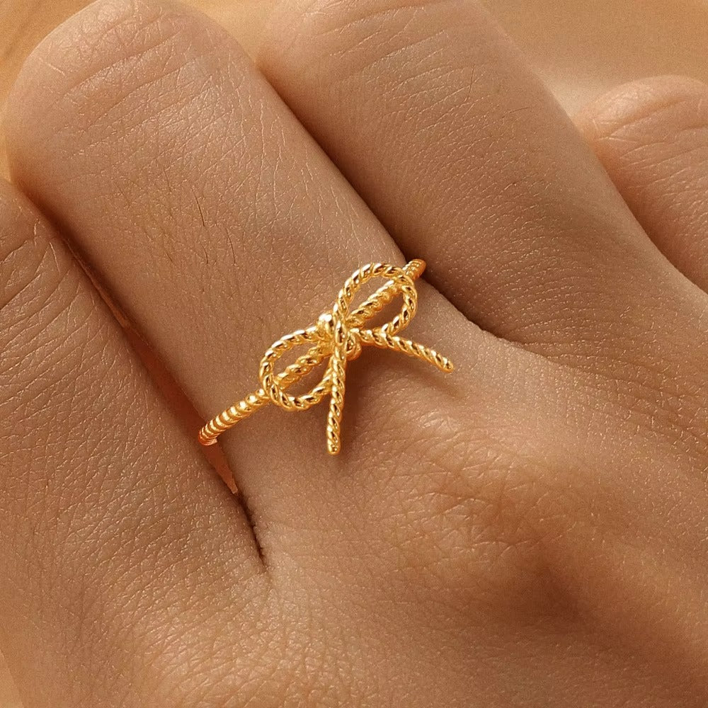 Sunnyvale Gold Bow Adjustable Gold Ring