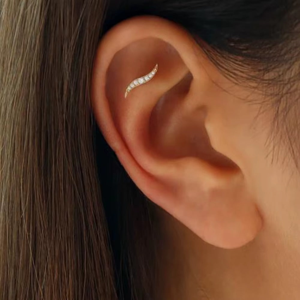 Hampton Crystal Flatback Stud- Single Earring