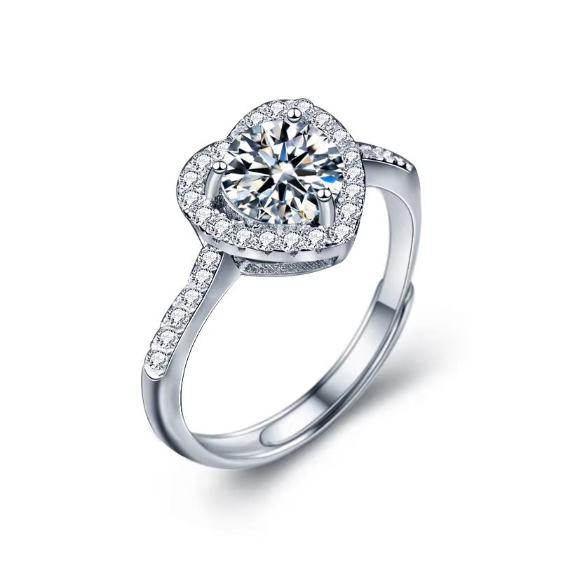 Ember 1CT Heart-Shaped Solitaire Moissanite	Ring