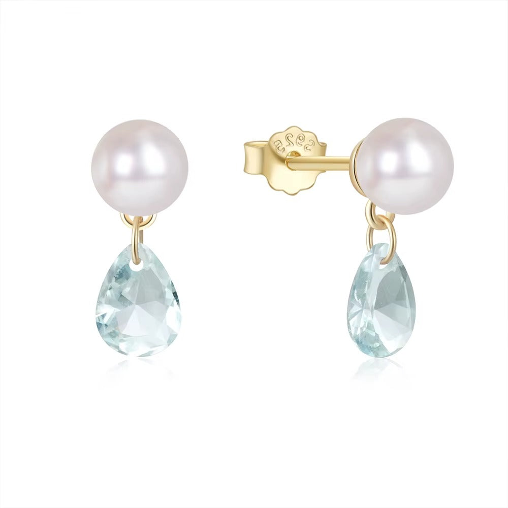 Hingham Pearls & Aquamarine Drops