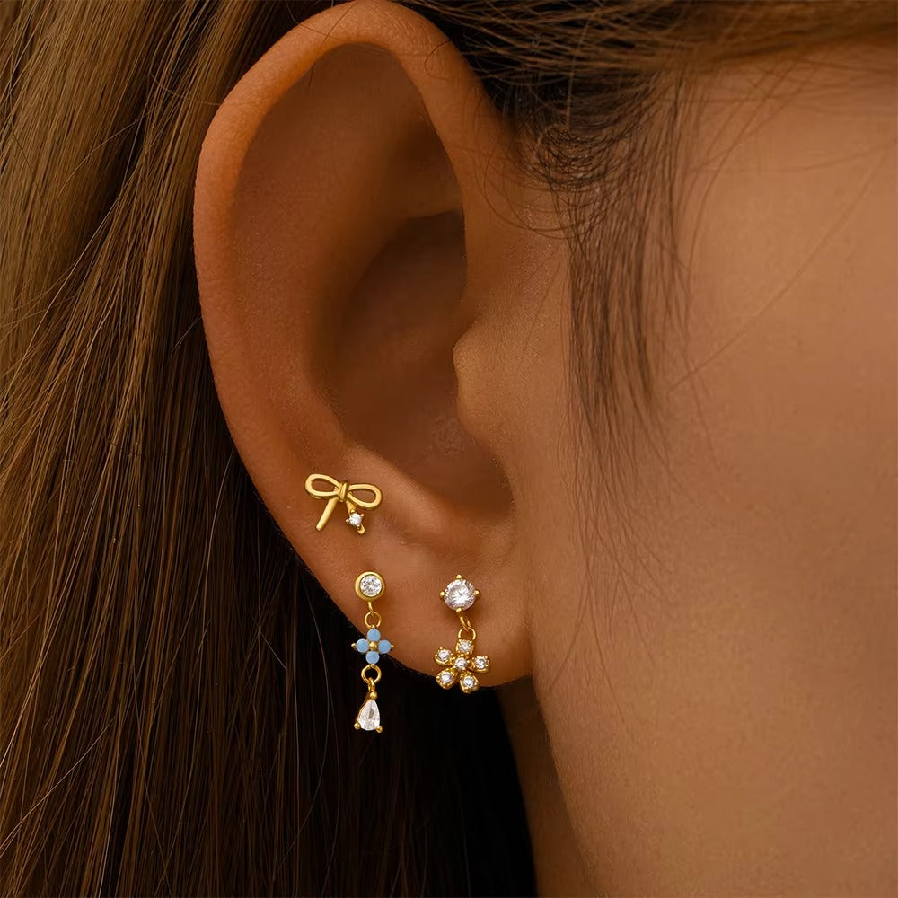 Westfield Bow Screwback Stud- Single Earrings