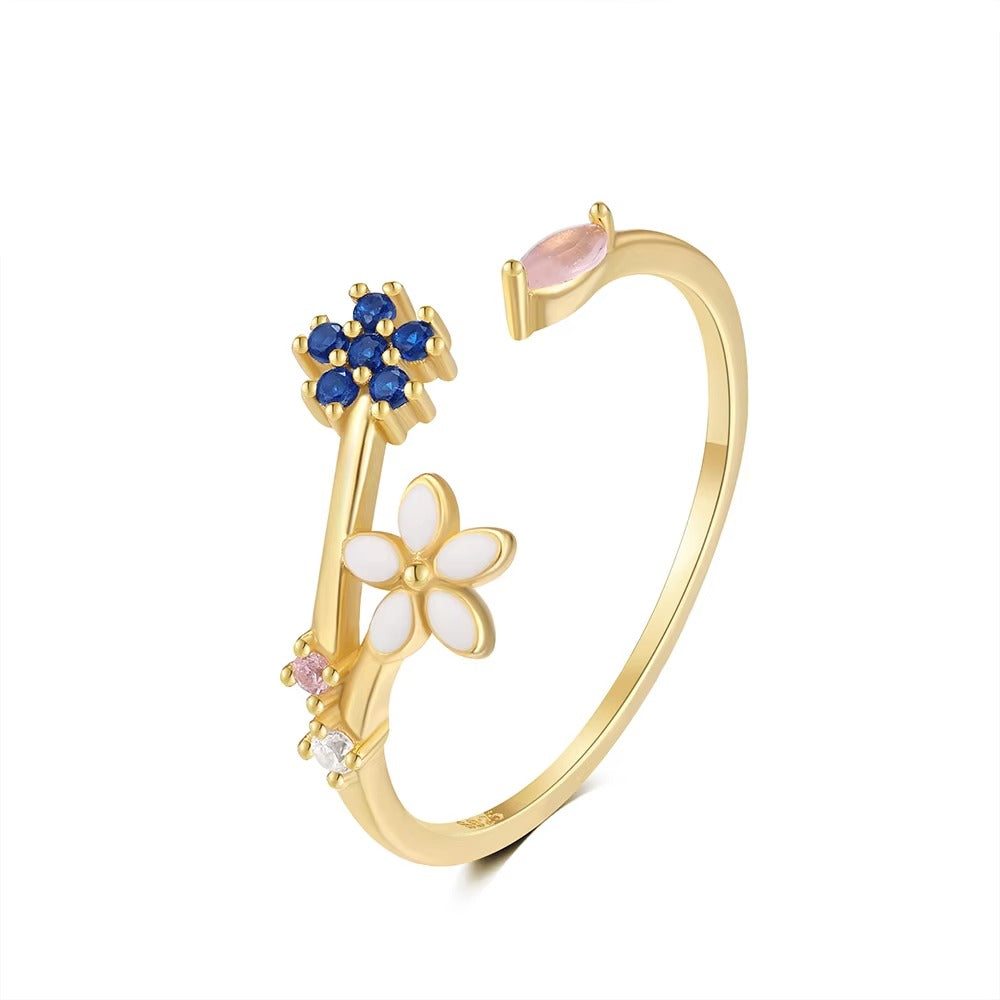 Sumter Multicolor Stackable Adjustable Gold Ring