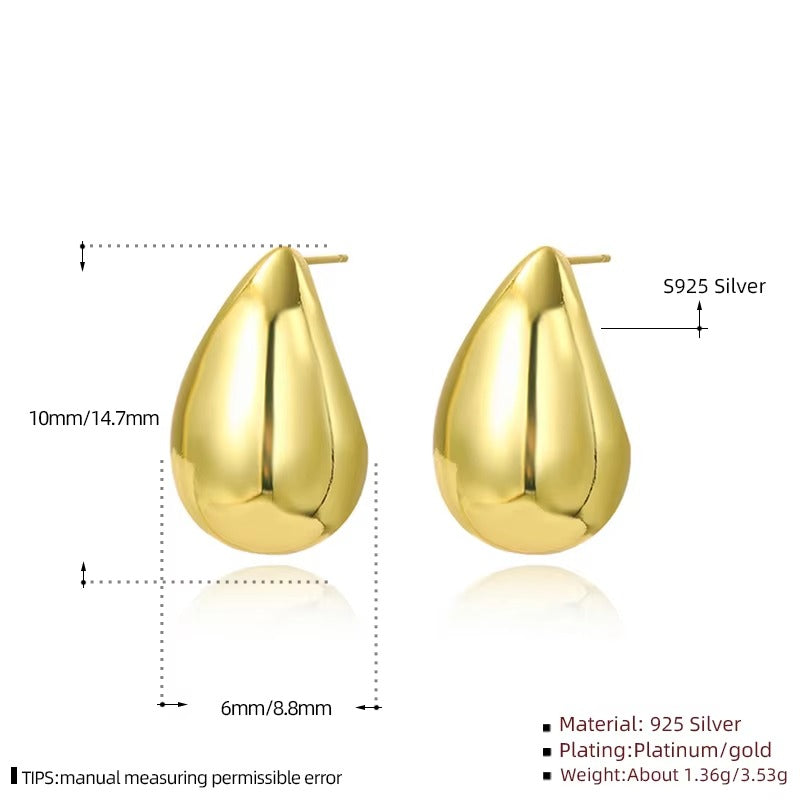 Blou Teardrop Shape Studs