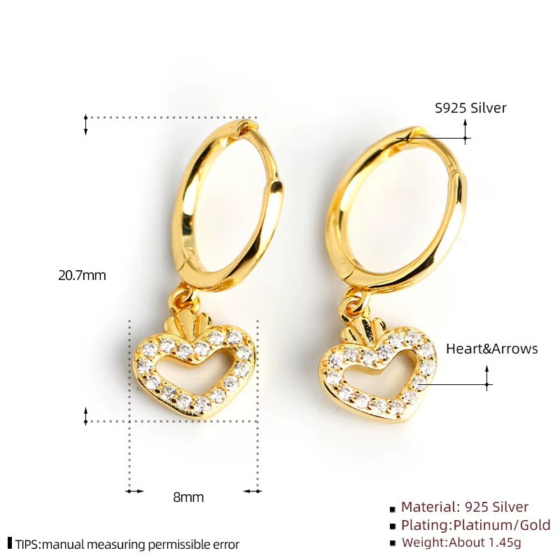 Antique Heart Pendant	Hoops