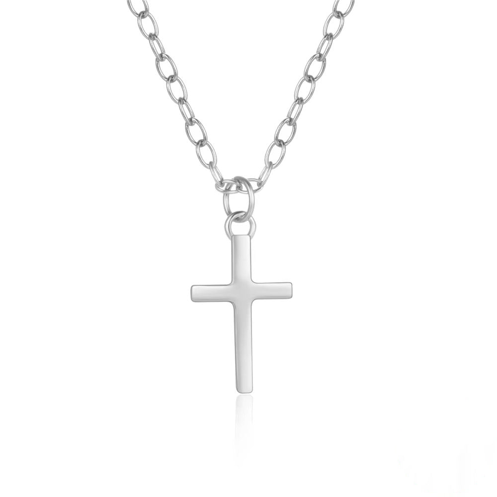 Lyna Cross Necklace Silver Color