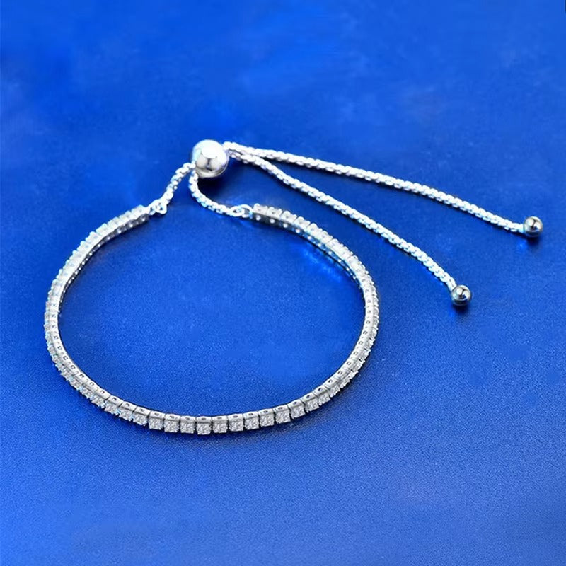 Flourish Timeless Radiance in Moissanite Flow Bracelet