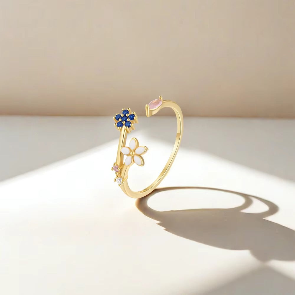 Sumter Multicolor Stackable Adjustable Gold Ring